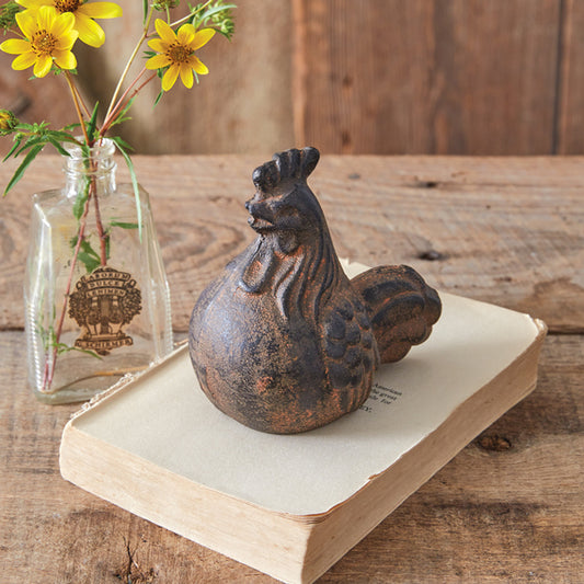 Rustic Mini Tabletop Rooster - The Mirrored Past