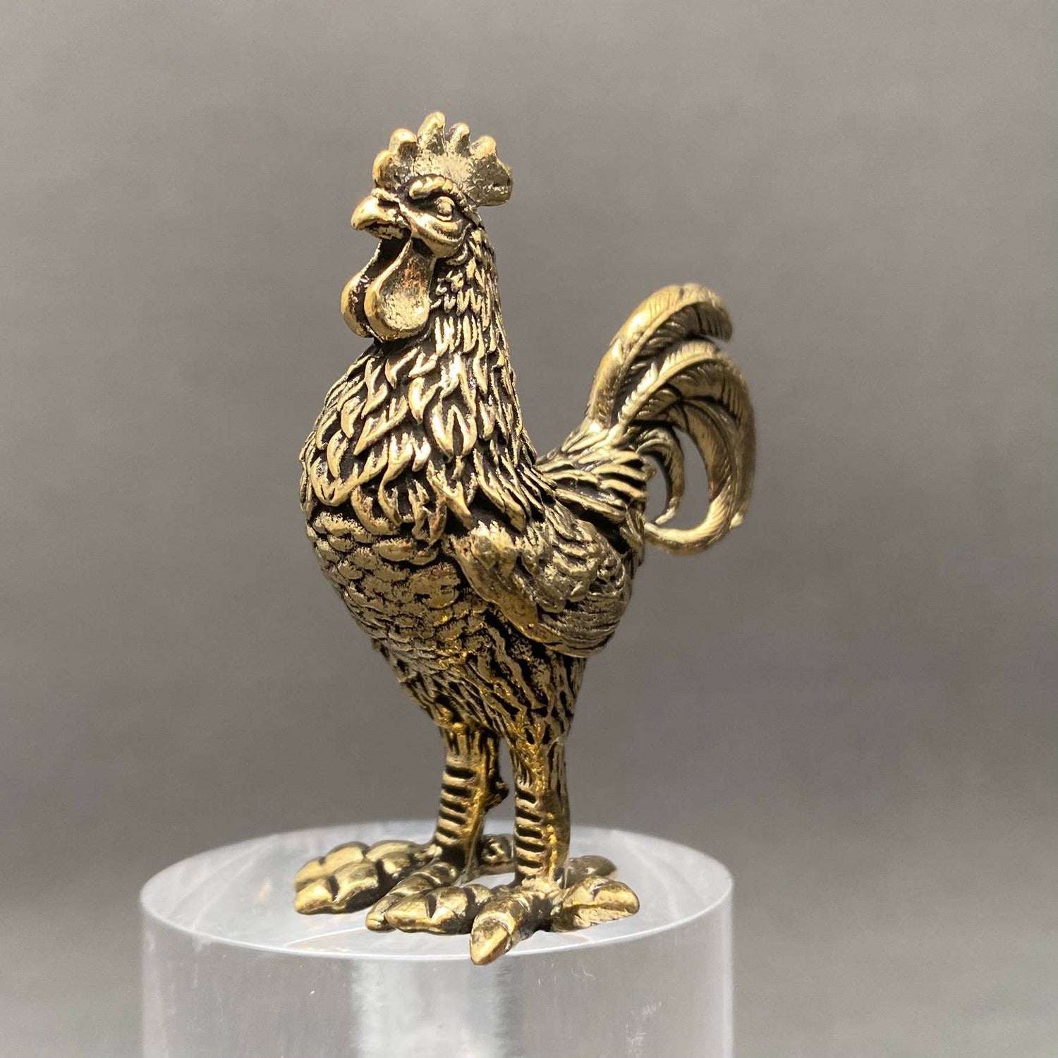 Brass Rooster Crafts Decoration Desktop Ornaments - The Mirrored Past