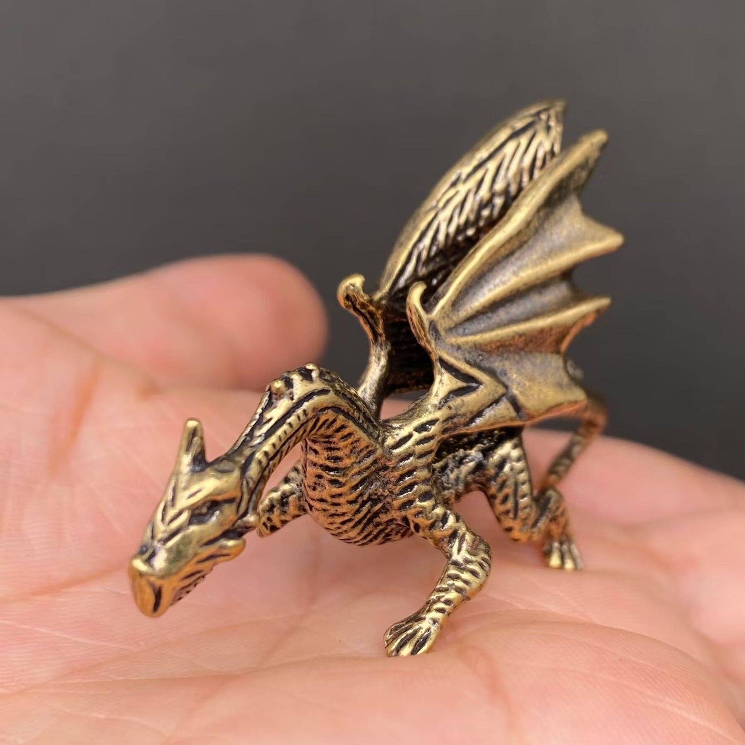 Brass Dragon Crafts Decoration Desktop Ornaments - The Mirrored Past