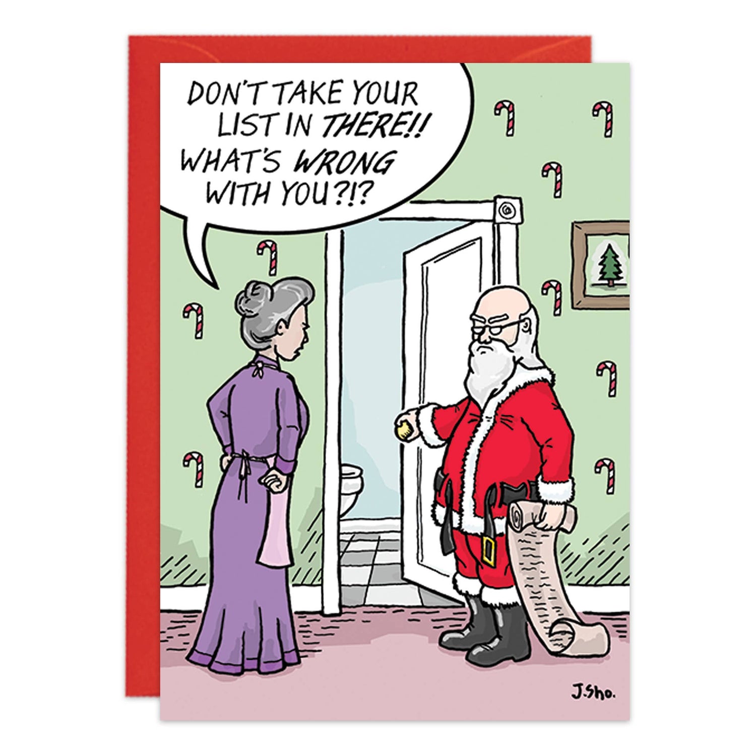 List In There Christmas Card - 9390 - The Mirrored Past