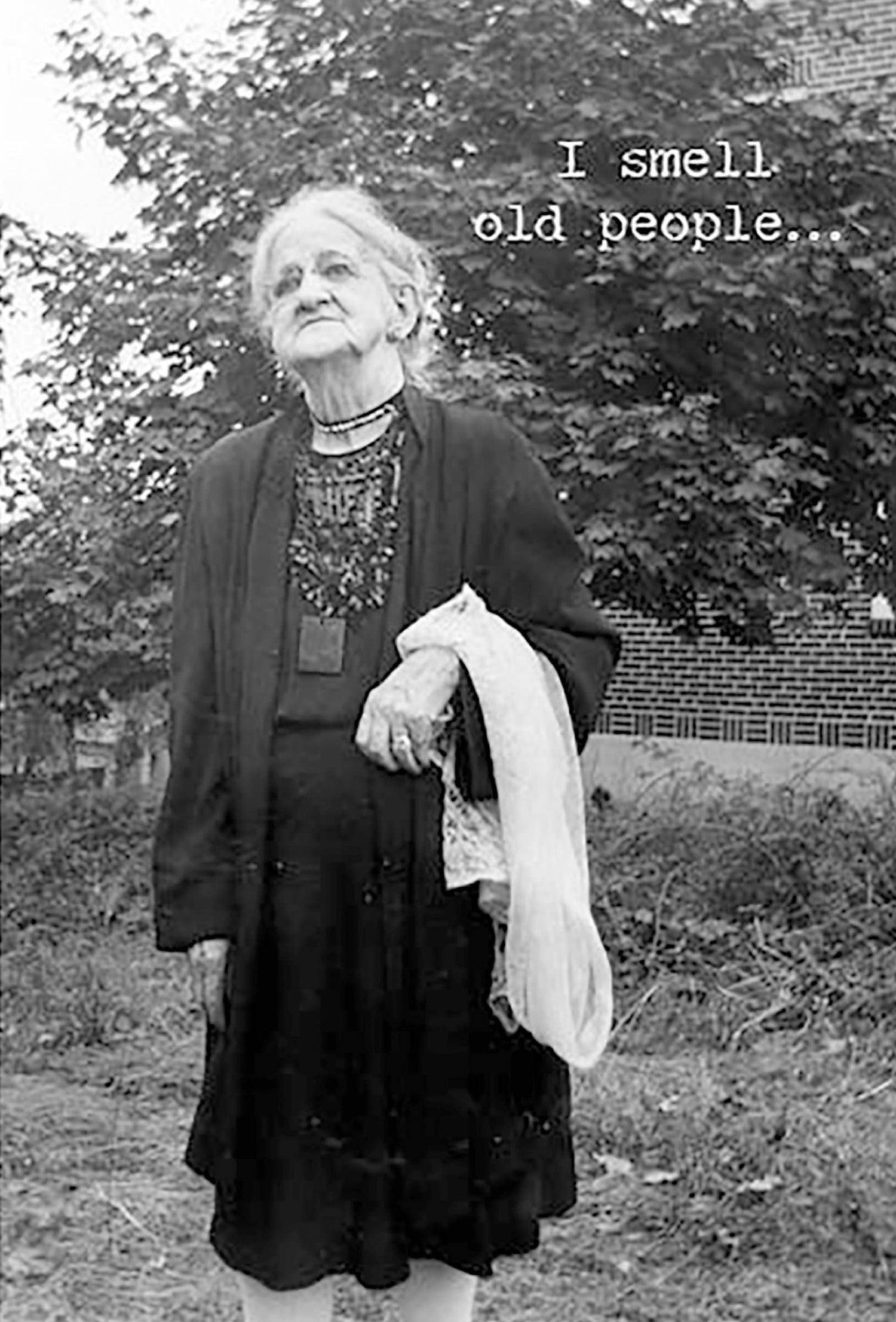 Old People Greeting Card - The Mirrored Past
