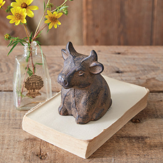 Rustic Mini Tabletop Bull - The Mirrored Past