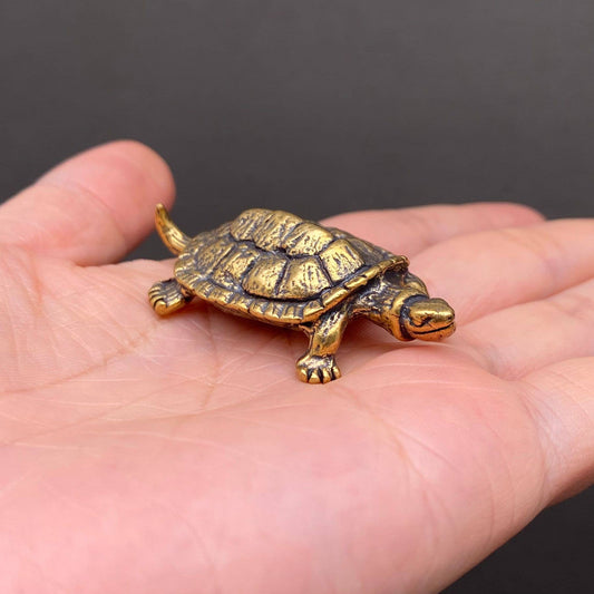 Brass Turtle Crafts Decoration Desktop Ornaments - The Mirrored Past
