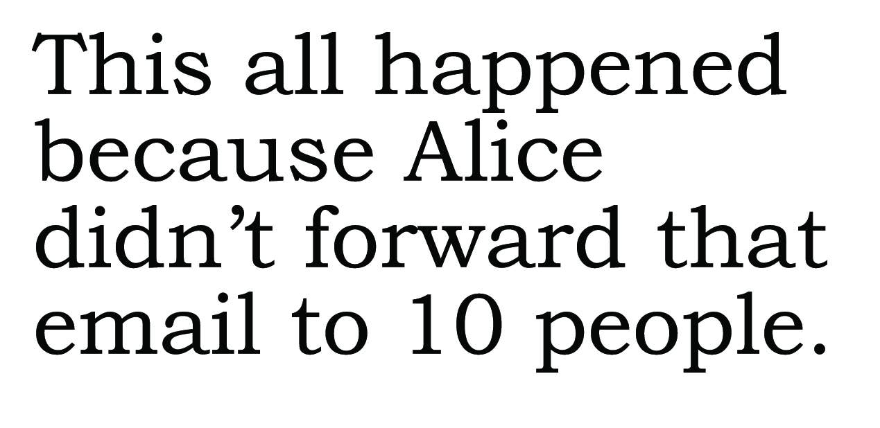 BIG HOUSE Greetings, This all happened because Alice... - The Mirrored Past