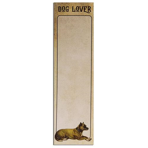 Notepad with a dog illustration and 'Dog Lover' text on a white background