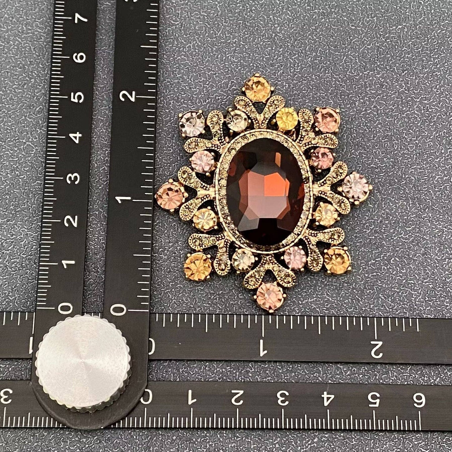 Vintage Sparkling Glass & Rhinestone Snowflake Brooch - The Mirrored Past