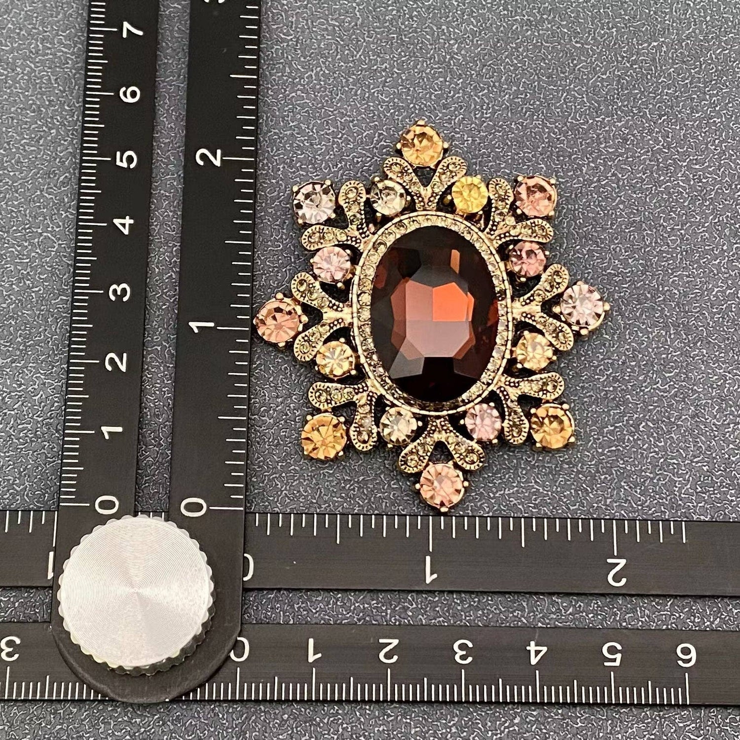 Vintage Sparkling Glass & Rhinestone Snowflake Brooch - The Mirrored Past