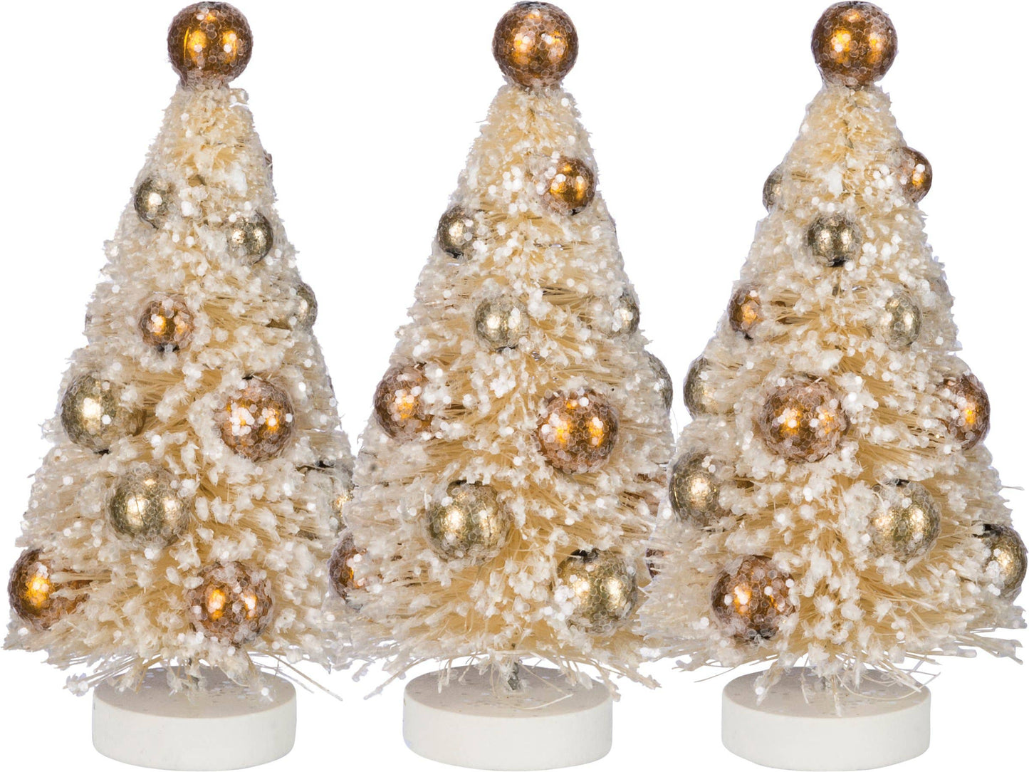 Cream Bottle Brush Tree Set - The Mirrored Past