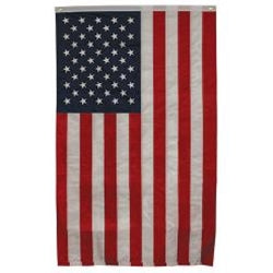 American flag towel with stars and stripes on a white background