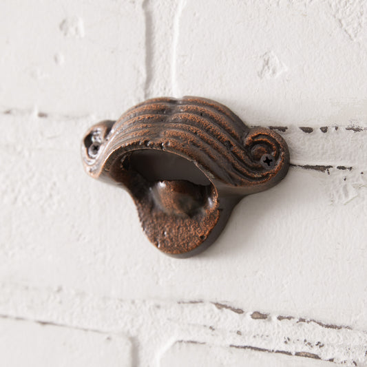 Mustache Wall Mounted Bottle Opener - The Mirrored Past