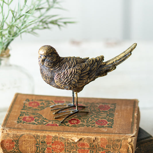 Parakeet Tabletop Figurine - The Mirrored Past