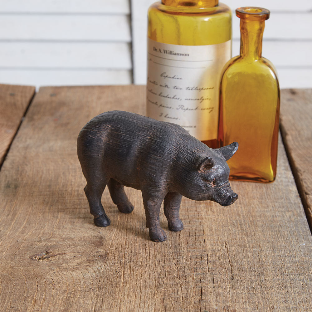 Rustic Pig Figurine