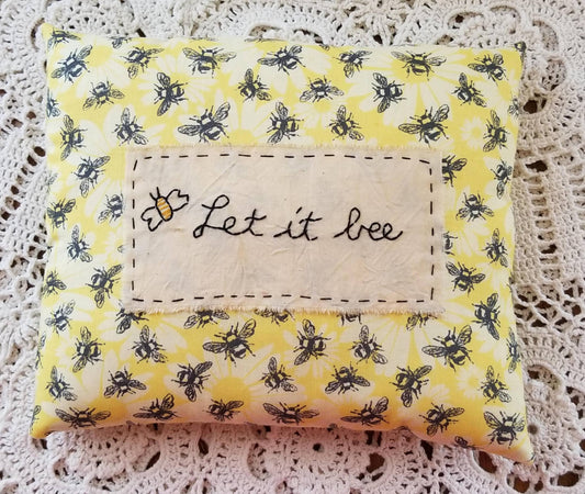 Let it Bee Small Pillow - The Mirrored Past