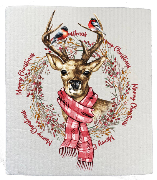 SWEDISH DISH CLOTHS | Christmas Reindeer - The Mirrored Past