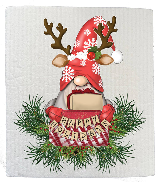 SWEDISH DISH CLOTHS | Christmas Gnome Reindeer