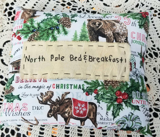 North Pole B & B Small Pillow - The Mirrored Past