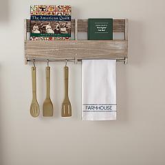 Sawyer Mill Blue Farmhouse Muslin Bleached White Tea Towel 19x28 - The Mirrored Past