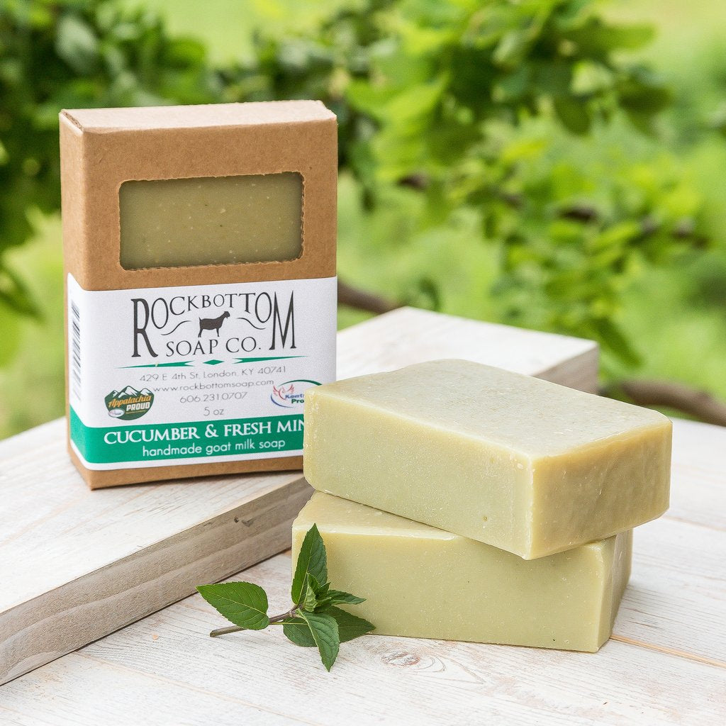 Goat Milk Bar Soap | Cucumber & Fresh Mint - The Mirrored Past