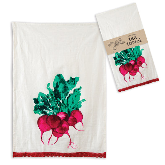 Radishes Tea Towel - The Mirrored Past