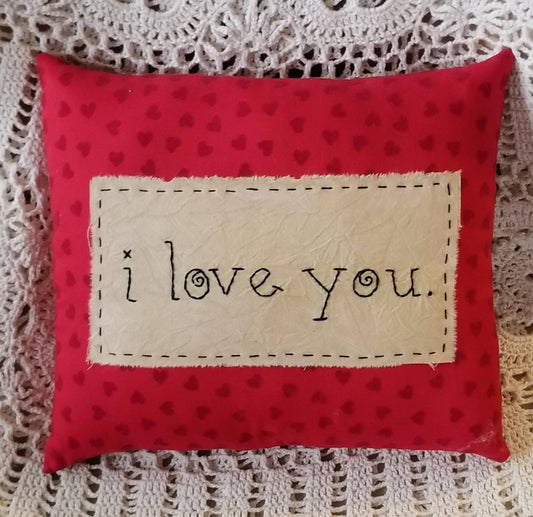 I Love You Small Pillow - The Mirrored Past