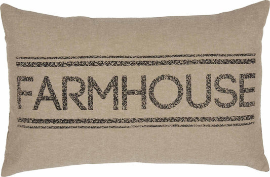 Sawyer Mill Charcoal Farmhouse Pillow 14x22 - The Mirrored Past